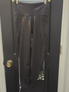 Old Navy Black Faux Leather High-Waist Leggings